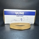 Uline Rubber Bands 5/8 Tan New Unopened Box 60CT. Price: $5.00.