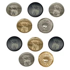 Wow Surprised Cat Teacher Student 0.6" (15MM) Round Metal Buttons - Set Of 10 New. Price: $9.99.