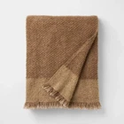 50"X60" Tonal Woven Boucle Throw Blanket Tan - Threshold Designed With Studio New. Price: $15.99.