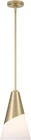 Crystorama Brian Patrick Flynn Tori Mini Pendant Vibrant Gold Frosted Glass Open. Price: $189.00.