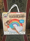 Giant Rainbow Beach Towel Bath Blanket, Big Mouth Inc., 60" X 64" New Bag. Price: $24.50.