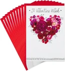 10 Valentines Day Cards With Envelopes Floral Heart Design Hallmark Bulk Pack New. Price: $11.75.