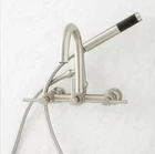 Signature Hardware Sebastian Gooseneck Faucet, Brushed Nickel Used. Price: $360.95.