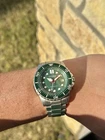 Citizen Automatic Miyota Movement Mens Watch NJ0129-87X Green Dial Full Set Used. Price: $269.00.