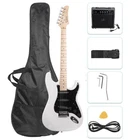 Glarry 39" Full Size Electric Guitar For Music Lover Beginner With 20W Amp White New. Price: $83.59.