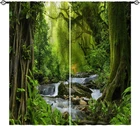 Curtains Rod Pocket Nature Tropical Jungle River Rainforest Waterfall Lan New. Price: $42.67.