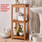 Mesa 3-TIER Acacia Storage Shelf 1619123 Missing Mounting Screws Open. Price: $22.95.