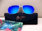 *nwt* Maui Jim Sharks Cove Dove Grey & Blue Hawaii Polarized Sunglasses B605-03 New. Price: $179.98.