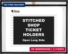 C-line Stitched Shop Ticket Holders, Both Sides Clear, Open Long Side, 11 X 8.5 New. Price: $24.73.