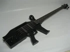 High Quality String Bass Electric Guitar, Machine Gun Shape, AK-47, Black New. Price: $299.99.