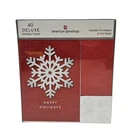 American Greetings Deluxe Holiday Cards 40 Box Set Snowflake W/ Envelopes New. Price: $26.00.