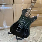 4 String Gloss Black Finish Electric Guitar Modern Shape Basswood Body New. Price: $243.00.