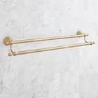 Signature Hardware Traditional Double Towel Bar, 26-3/4 In, Aged Brass Finish, New. Price: $95.00.