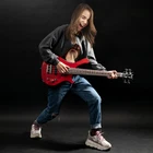 GW101 36IN Scale Electric Bass Guitar Suit With Mahogany Body Pickups Red New. Price: $96.88.