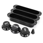 Swhmc Guitar Switch Tip 3 Pickup Cover 2 Tone 1 Volume Knobs Set Black For Strat New. Price: $10.79.