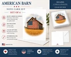 American Barn Note Set Of 6 Blank Greeting W/ Envelopes Gift Box New. Price: $16.25.