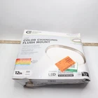 Commercial Electric Led Flush Mount Light Brushed Nickel & Oil-rubbed Bronze 12" Open. Price: $11.98.