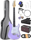 Leo Jaymz 39IN Beginner Electric Guitar Kit Lavender Sss Amp Gig Bag New. Price: $175.11.