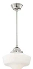 Minka Lavery Light 12.25" Pendant, Polished Nickel 2256-613 New. Price: $125.00.