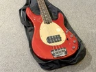 Sterling By Music Man SB14 Used 2011 Basswood Body Maple Neck Red W/soft Case. Price: $742.99.