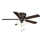 Hampton Bay Clarkston Ii 44" Led Indoor Oil Rubbed Bronze Ceiling Fan W/ Light Open. Price: $50.00.
