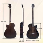 Wishmade Acoustic Bass Guitar Hollow Body With F-holes 4 String Lightweight New. Price: $199.99.