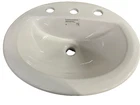 Proflo PF19168WH Rockaway 19" Oval Drop-in Sink, 3 Faucet Holes, White *read* Open. Price: $46.99.