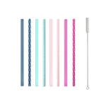 Ello Impact 8 Pack Reusable Plastic Straws, Dishwasher Safe, Piece, New. Price: $11.65.