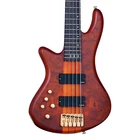 Schecter Stiletto STUDIO-5 5-STRING Lh Bass Guitar Honey Satin Open Box. Price: $954.99.