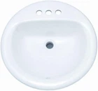 Proflo PF194R Rockaway 19" Circular Vitreous China Drop - White New. Price: $55.00.