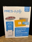 Pres-a-ply 30604 Laser & Inkjet White Shipping Labels, 1/3" X 4", 600 Total New. Price: $11.40.