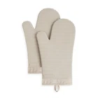 Kitchenaid Ribbed Soft Silicone Oven Mitt 2-PACK Set, 7.5"X13", Milkshake New. Price: $24.04.