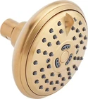 Signature Hardware 1.75 Gpm Round Multi-function Shower Head Brushed Gold Open. Price: $79.95.