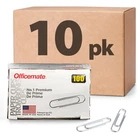 Officemate Premium #1 Paper Clips, No. - 10 Pack (1,000 Clips), Silver New. Price: $14.28.