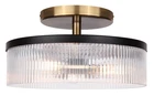 Canarm Jenner 3-LIGHT Semi-flush Mount Ceiling Light, 15" Matte Black & Gold--- Open. Price: $157.92.