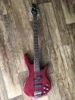 Ibanez GSR200 Gio Soundgear 4 String Electric Bass Guitar - Red Used. Price: $125.00.