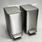 Kohler (set OF2) Stainless Steel Step Trash Can Quiet Close Lid 6 Liter (as-is) Open. Price: $31.36.