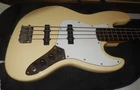 Fender Squier Jazz Bass Electric Guitar /creamy White /made In Korea /great Cond Used. Price: $399.99.