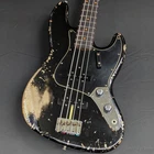 Fender Cs 1961 Jazz Bass Heavy Relic Black Over Alder Quartersawn Neck Used. Price: $11245.82.