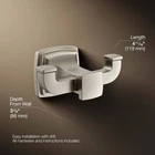 New Kohler Brushed Nickel Riff Double Robe Hook 27411-BN. Price: $30.00.