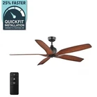 Hdc Sirrine 60" Indoor/outdoor Matte Black Smart Ceiling Fan W/remote Control New. Price: $139.99.