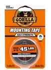 Gorilla Max Strength Double Sided Mounting Tape Reinforced Holds 45LBS New. Price: $14.99.