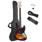 Glarry 4 String Gjazz Electric Bass Guitar Gj-style No Amp, Sunset Gold New. Price: $132.99.