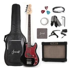 Electric Bass Guitar Full Size 4 String 10W Bluetooth Amp Beginner Kit Black New. Price: $299.99.