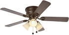 Hampton Bay Clarkston Ii 44 In. Oil Rubbed Bronze Ceiling Fan With Led Light Open. Price: $49.95.