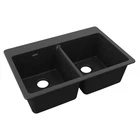 Cl Elkay Double Bowl Drop-in Sink ELG3322BK0 Open. Price: $386.00.