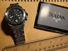 Rare Bulova Marine Star Watch Silver Band, Black Face 98B106 Free Shipping Pre-owned. Price: $199.00.