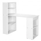 Computer Desk Writing Workstation Office With 6-TIER Storage Shelves-white Col New. Price: $263.57.