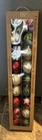 Kirkland Shatter Resistant Ornaments, 18-COUNT, Gold, Green, Red Large Open. Price: $24.00.