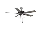 Progress Lighting Airpro 52 In. Matte Black Ceiling Fan W/ 3000K Bulbs Included New. Price: $95.92.